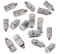 Buse de pelouse jardin botanique 50 pièces 3/16" pulvérisateurs brumisation à filetage mâle avec filtre filet en acier inoxydable refroidissement humidifier système arro 2 sections Orifice Dia 0.4mm