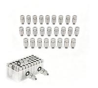 Buse de pulvérisation à cinq sections à filetage mâle, atomiseur haute pression, pulvérisateur à micro-brouillard 50 pièces 2 sections Orifice Dia 0.3mm