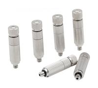 Buse de pulvérisation à cinq sections à filetage mâle, atomiseur haute pression, pulvérisateur à micro-brouillard 50 pièces 3 sections Orifice Dia 0.1mm