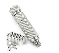 Buse de pulvérisation à cinq sections à filetage mâle, atomiseur haute pression, pulvérisateur à micro-brouillard 50 pièces 5 sections Orifice Dia 0.4mm