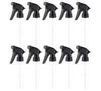 Buse de Pulvérisation à Gâchette, Remplacement 28/400 10 Pièces | Têtes Noires en PET et Polypropylène, Tube Flexible, pour Bouteilles Standard et Surfaces Vitrées