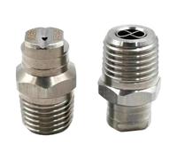 Buse de pulvérisation à jet plat, buse à jet plat 304 SS | 15,25,40,50,65 degrés ; utilisation : pulvérisation de balayeuse(Flow 02,1 OF 4-ANGLE 40 FLAT FAN)