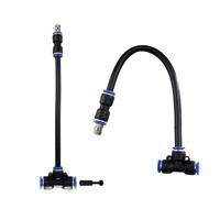 Buse de pulvérisation en Laiton Basse Pression 8 mm, té à raccord Rapide 10-8-10 mm, Tuyau à courbure Libre de 7,8 Pouces (Taille : Orifice de buse 0,7 mm) 10 pièces