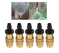 Buse de Pulvérisation en Laiton, Diffuseur d'Arrosage Réglable pour Goutteurs d'Irrigation Serre et Pelouse, 5 Pièces