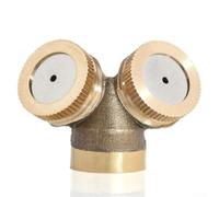 Buse de pulvérisation en laiton pour irrigation et refroidissement du jardin - Raccord atomisant réglable de 1/2/3/4 trous, brume fine haute pression, résistance (2 trous)