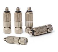 Buse de pulvérisation haute pression, Lot de 50 buses for systèmes de brumisation de refroidissement extérieurs, haute pression, anti-goutte, nettoyables, filetage 3/16"(Brass Nickel Plated,3 Sections