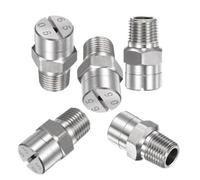 Buse de pulvérisation haute pression, Pack de 5 buses pulvérisation à ventilateur plat en acier inoxydable 1/8 1/4 BSPT 65° 95° 110° plusieurs tailles(110°,1/4 (hole diameter 1.1mm))