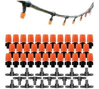 Buse de pulvérisation orange réglable pour arrosage goutte à goutte, système de refroidissement de serre, arrosage agricole, brumisateur en PVC, tube de 4 mm et 7 mm (I)