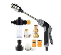 Buse De Pulvérisation Pour Pelouse Et Jardin - Tête Métallique 37 X 16 Cm, Buse De Contrôle De Pression, Pulvérisateur D'eau Réglable | Réglage Du Débit Du Tuyau D'arrosage, Sortie D'eau De Nettoyage