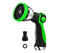 Buse de pulvérisation pour tuyau d'arrosage - 10 - Contrôle par pouce - Valve d'arrêt - Multifonctionnel - Vert