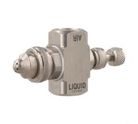 Buse de pulvérisation réglable en acier inoxydable avec raccord fileté femelle pour mélange extérieur gaz-eau dans les systèmes d'humidification (F)