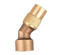 Buse de pulvérisation réglable pour tuyau d'arrosage, brumisateur en cuivre avec débit réglable pour arroser les plantes, nettoyer les surfaces, 4,1 cm, jaune