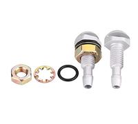 Buse de Pulvérisation Universelle en Aluminium 2pcs, Injecteur d’Essuie - Glace Avant Auto Rouge Bleu Argent - Nettoyage Uniforme, Résistance à la Corrosion, Adaptée à Tous Véhic (Argent)