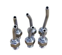 Buse de refroidissement en acier inoxydable 304, buse de refroidissement universelle, adaptée à diverses machines-outils, pulvérisation d'eau, 1/4" Diameter 12.8mm (0.50in) Tube length 200mm(7.87in)