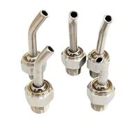Buse de refroidissement haute pression inclinée pour machines-outils CNC, filetage d'installation, matériau 304, 10 pièces M8*1.25 Tube length 30mm(1.18in)