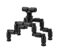 Buse de Refroidissement pour Reptiles, Pulvérisateurs Ajustables | Terrarium et Rainforest Tank, Plastique Noir, Fine Brume, Petit Format, Effet de Pulvérisation