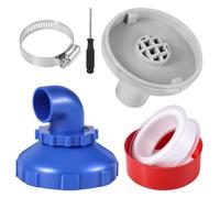 Buse de remplissage de piscine rotative à 360° avec accessoires de raccordement, Ø 32 mm, kit de buses de piscine pour Intex Bestway - Buse de sortie, diffuseur et buse d'entrée Kit complet