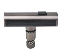 Buse de robinet à portée étendue avec joint pivotant et sélecteur de pulvérisation pour installations de robinets standard dans les cuisines domestiques (gris)