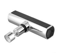 Buse de robinet à portée étendue avec joint pivotant et sélecteur de pulvérisation pour installations de robinets standard dans les cuisines domestiques (argenté)