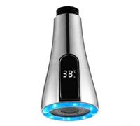 Buse de robinet de cuisine en ABS chromé G1/2 avec affichage LED de la température et pulvérisateur extractible, deux modes d'économie d'eau et s'adapte à la norme