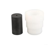 Buse de sablage en carbure de bore pour enlever la rouille, pointe haute résistance à l'usure avec manchon en caoutchouc, partie abrasive efficace pour le nettoyage du métal, noir et blanc 35 x 20 mm