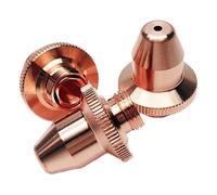 Buse de tête de découpe laser M8 cuivre 19 mm de hauteur buses laser à fibre simple double couche multi-calibre 0,8-3,0 mm industriel 2 paquets Single 3.0mm