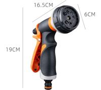 Buse de tuyau d'arrosage 8 modes de pulvérisation Haute Pression Lave-Voiture Jet/ Ventilateur/ Rinçage/ Brouillard Arroseur à main pour le lavage de vélo Clôture de plancher Nettoyage de patio Fleurs