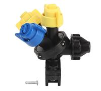 Buse de tuyau d'arrosage à 3 têtes, pistolet pulvérisateur multi-jets haute pression avec buse réglable et gâchette verrouillable, pour une irrigation efficace, atomisation en forme d'éventail