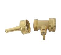 Buse de tuyau d'arrosage en laiton - Fournitures de jardinage antidérapantes en laiton robuste avec valve - Buse de pression de tuyau d'arrosage, pour lavage de voiture, maison, terrasse, robinet