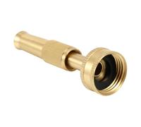 Buse de Tuyau D'arrosage en Laiton Réglable 3/4 Pouces | Anti-fuite, Filetage Rotatif, Joint D'arrêt Inclus, pour Arrosage des Fleurs et Lavage Auto