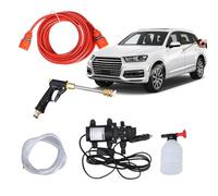 Buse de tuyau d'arrosage haute pression | Kit de nettoyage puissant - Outil de nettoyage avec bouteille de tuyau à pompe pour voiture, jardin, pelouse, douche, terrasse