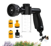 Buse de tuyau de jardin - pulvérisateur en mousse de 25 cm avec bouteille de distributeur, réglable à motif de pulvérisation à 8 voies, poignée ergonomique haute pression | de mousse de neig