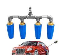 Buse de tuyau d'eau haute pression - 4 rondelles ergonomiques en acier inoxydable, buse de pulvérisation de tuyau à raccord rapide, pour lavage de voiture, arrosage, jardinage, nettoyage de cours