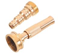 Buse de Tuyau Haute Pression 3/4 Pouce en Alliage D'aluminium, Jet Direct | Liaison Stable, Installation Facile, Usage Polyvalent, pour Voiture, Allées et Terrasses, Finition Or