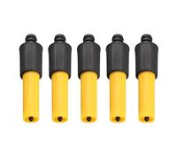 Buse de tuyau haute pression 5 pièces avec revêtement TPR Soft Grip pour l'irrigation du jardin - Construction en plastique ABS avec système de rétention à 3 points et mécanisme
