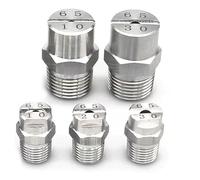 Buse de ventilateur plate en acier inoxydable avec débit d'eau réglable pour une pulvérisation efficace à grand angle