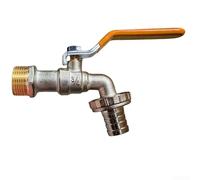 Buse d'eau de jardin en cuivre de 1,9 cm pour horticole, irrigation extérieure, lavage de voiture et raccords de machine à laver - Jaune et argent - 1 pièce