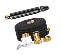 Buse d'eau de jardin extensible multifonction avec 3 adaptateurs à clip rapide et construction en métal robuste, fixation de robinet facile à installer