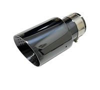 Buse D'échappement En Acier Inoxydable Titane Noir Grand Diamètre 101mm 114mm Silencieux Voiture Ouvert Buse Queue Poinçon D'Échappement(57mm-101mm)