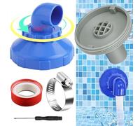 Buse D'entrée de Piscine,Raccord Buse D'entrée Rotatif à 360°,Buse de Remplissage de Piscine 32mm,Buse de sortie Réglable,Accessoire de Sortie Piscine Avec Raccord de Tuyau Pour Piscine Intex Bestway