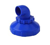 Buse d'Entrée pour Piscine Bleue,Raccord 90° Compatible Intex Bestway, Vanne Refoulement avec Moletage, Serrage à Main Sans Fuite, Accessoire Piscine Hors Sol