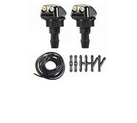 Buse d'essuie-glace réglable avec tuyau et connecteurs, kit de jet de pulvérisation en plastique noir, compatible avec la plupart des véhicules, remplacement facile et direct pour Effi (tube de 3