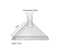 Buse D'extraction D'aspirateur 38 Mm, Tête De Brosse Rotative, Buse Pivotante Transparente, Buse De Nettoyage De Tapis De Canapé, Pièces D'aspirateur(1pcs.)