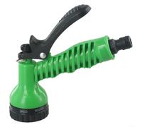 Buse d'extrémité de tuyau d'arrosage avec 7 pulvérisations, y compris le cône plat et la brume pour des tâches efficaces de gestion de l'eau en plein air (vert)