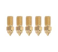 Buse d'extrudeuse d'imprimante 3D en laiton M6, buse d'imprimante haute vitesse pour extrémité 5 S1 extrémité 7 1.75mm 0.4mm/0,02 pouces 5 pièces