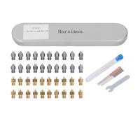 Buse d'imprimante 3D en acier inoxydable et laiton, Kit d'outils de nettoyage, pièces d'extrudeuse, accessoires MK8 52 pièces