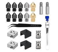 Buse D'imprimante Mk8, Bloc D'aluminium, Pince À Outils, Aiguille De Nettoyage New-3d Mm, Roue D'extrusion De Chaussette Mk8, Kit De Buse, 0.35