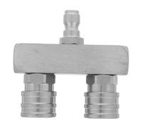Buse Double pour Nettoyeur Haute Pression en Acier Inoxydable à Deux Têtes | Raccord Rapide 1/4 Pouce, Double Sortie et Tête Jumelée, Couverture des Surfaces Complexes