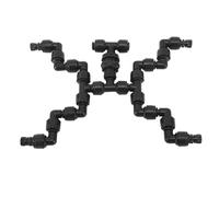 Buse du système de Refroidissement à Brume réglable de Kaisudiap, pour Les Reptiles de Serre, Rotation à 360 degrés, 4 têtes Fogger Maker Maker, buse de pulvérisation d'eau