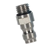 Buse en acier inoxydable avec port fileté M8 x 1 et valves unidirectionnelles pour lignes industrielles, accessoires d'outils pneumatiques professionnels